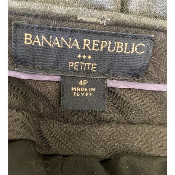 Banana Republic Women Pants 4P Smokey Gray Flare Leg Zip Pockets Office‎ Retro - Picture 2 of 14